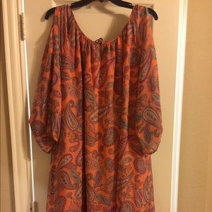 Cato Woman Cold Shoulder Shift Dress
